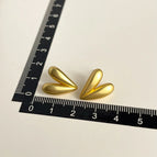 Matte Heart-Silver Needle
