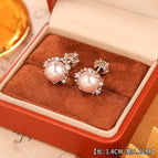 15#Front and Back Double-Wear Pearl Earrings