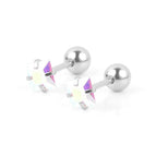 Steel Color Square AB White Zirconium / 0.8*6*4 * 4mm