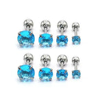 Silver Claw Blue Zirconia / 3/4/5/6mm