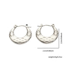 Titanium Steel O-Texture Earrings