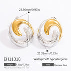 Eh11318 / Electroplating 18K Real Gold