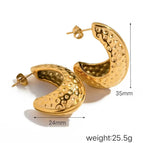 Polka Dot C- Shaped Earrings