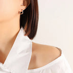 F614-Steel Square Earrings