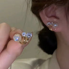 60# Rhinestone Earrings【E0199 Silver Needle】
