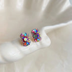 Tipsy Rose Colorful Crystals-Silver Needle