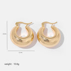 Gold / Oval Earrings