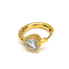 Golden Heart-Shaped White Diamond