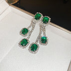 13# Silver Needle-Green-Square Tassel