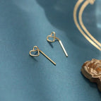Brushed Hollow Heart【Gold/1.3*1.1cm】