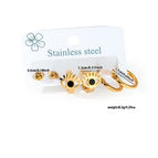 Eye Circle Earrings Set 0443