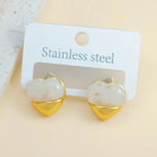 Auricular Needle 0.8 / White Love Heart / 1 Pair/Package