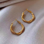 Gold Twisted Earrings