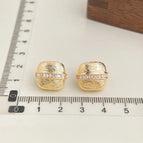 Square Zircon-Silver Needle