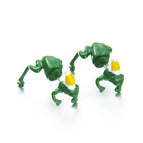 Yellow Santa Hat Frog Earrings