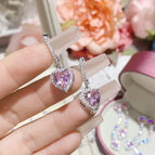 Earrings 0043 Pink diamond