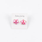 Pink Five-Pointed Star Pair