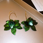 40# Silver Needle-Green-Petals