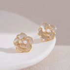 White Earrings B41
