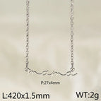 Steel Necklace Kn282195-KLX