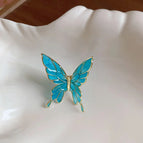 42#Ear Clip - Blue (single Piece)