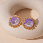 34# Silver Needle-Gold/1.3*1.1cm-Purple