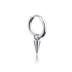 Ear Clip Single Pointed Short Steel Color