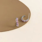 C- Shaped Zircon-Silver Needle