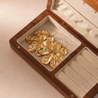 81#Ear Hook-Gold-Flower
