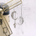 Angel crescent stud earrings