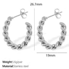 Eh845s Silver Earrings