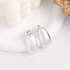 Silver Drop-Shaped