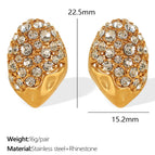 Eh779 White Diamond Gold Earrings