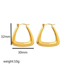 U-Shaped Hollow Earrings Gold / 18K