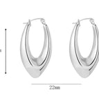 U-Shaped Geometric Glossy Steel Color Cp-1 / 18K