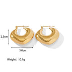 Heart Hollow Gold Earrings / 18K