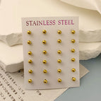 Gold / 5mm/12 Pairs