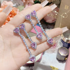 Earrings 0395 Pink diamond