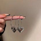 15# Silver Needle-Silver Love Heart (Small Size)