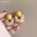 Blooming Ginger Acetate Ear Studs