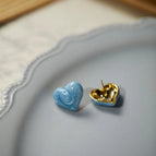 A Pair of Blue Earrings [real Gold Plating]