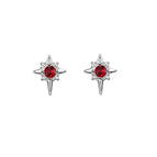 Red Diamond Polaris / Ear Clip Style (without Ear Piercings)