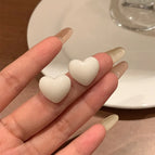 48# white love earrings