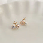 Zircon Starfish Shell-Silver Needle