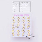 10.5x8.5mm / Square / 12 Pairs/Package