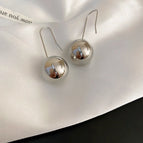 28# Ear Hook-Silver round Beads