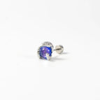 1#Colorful Blue (Finished Product One Piece) / F136 Titanium Alloy Rod (0.8mm Thick*6mm Long)