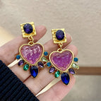 2211192A Purple Heart (S925 Silver Needle)