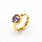 Golden, round Purple Diamond