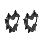 Heart Cone Ear Clip Black